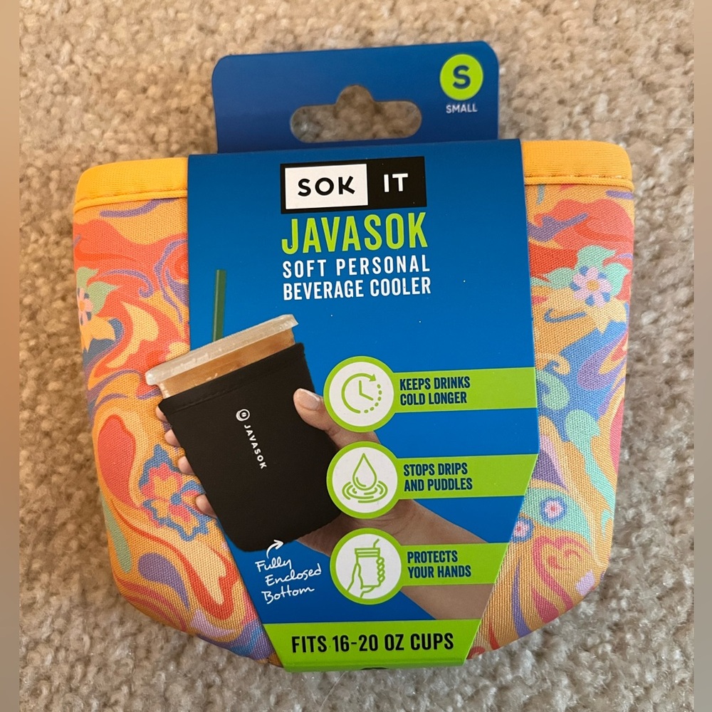 Javasok Soft Personal Beverage Cooler. Size Small - fits 16-20 oz cups.